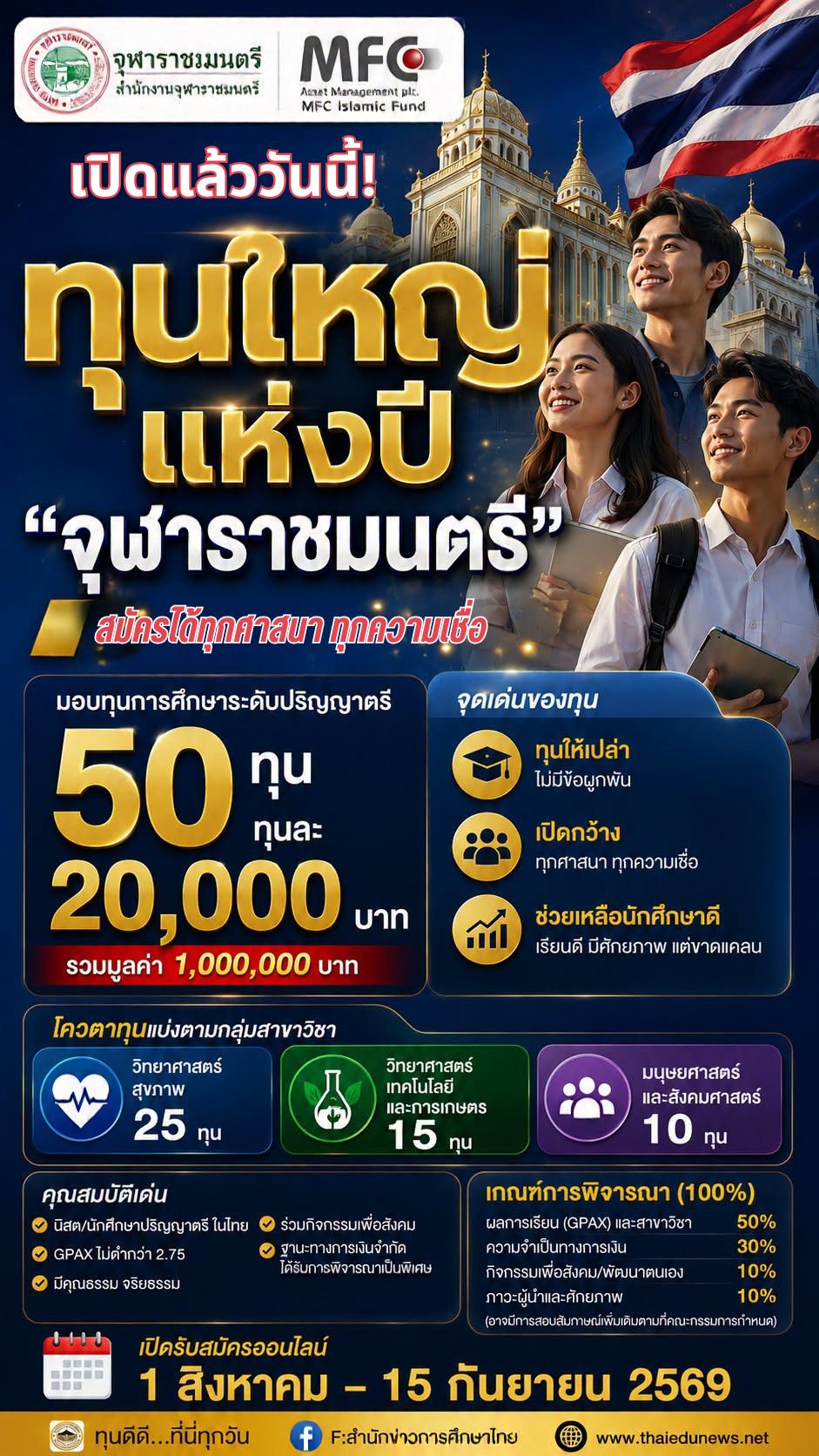 จุฬาราชมนตรีทุนฟรี1