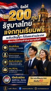 ทุนรัฐบาลไทย2570-2