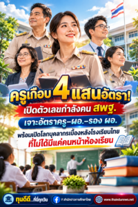 ครูเกือบ 4 แสนอัตรา! เปิดตัวเลขกำลังคน สพฐ. เจาะอัตราครู–ผอ.–รอง ผอ. พร้อมเปิดโลกบุคลากรเบื้องหลังโรงเรียนไทย
